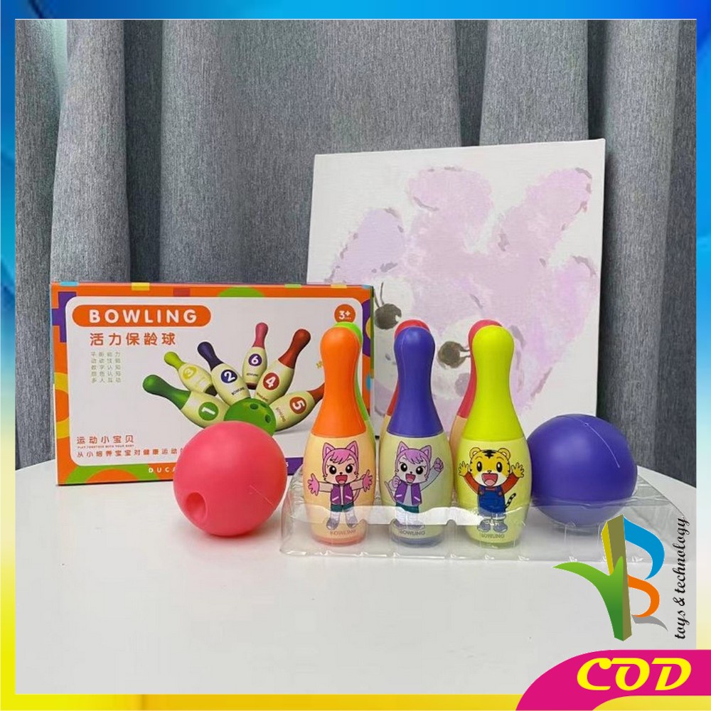 RB-M215 Mainan Bowling Anak Karakter / Mainan Olahraga Anak Bola Bowling Set / Mainan Edukasi Anak Boling Set / Sport Game