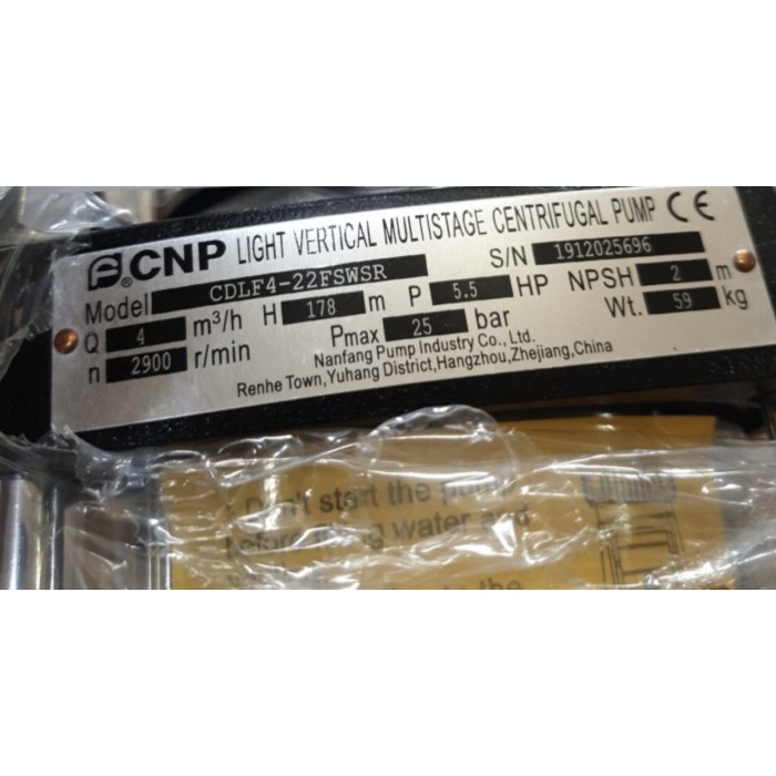 Pompa Booster Car Wash Cnp Cdlf 4-22 380V