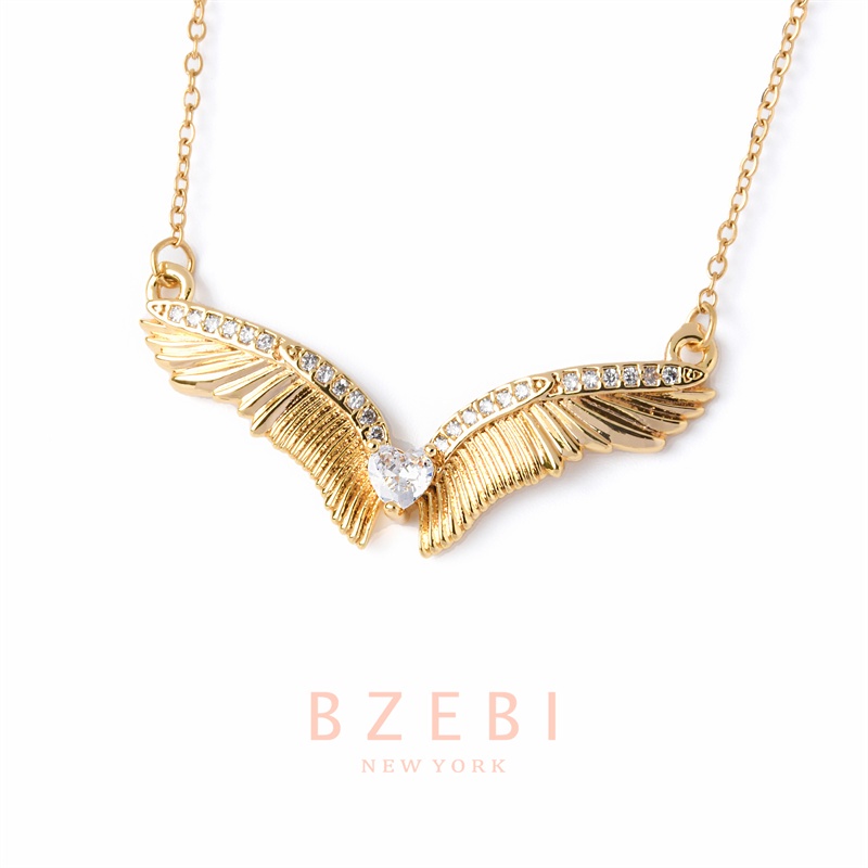 Bzebi Kalung Emas 18k, Kalung Baja Titanium, Kalung Liontin Berlian, Anti Karat, Aksesoris Fashion Wanita, Perhiasan Gaya Korea, Hadiah Ulang Tahun Dengan Kotak Eksklusif 879n