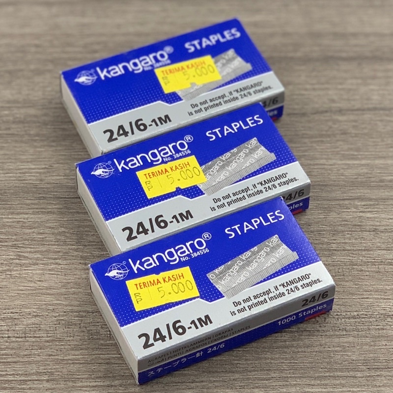 

Isi staples 24/6 KANGARO isi 3 kotak