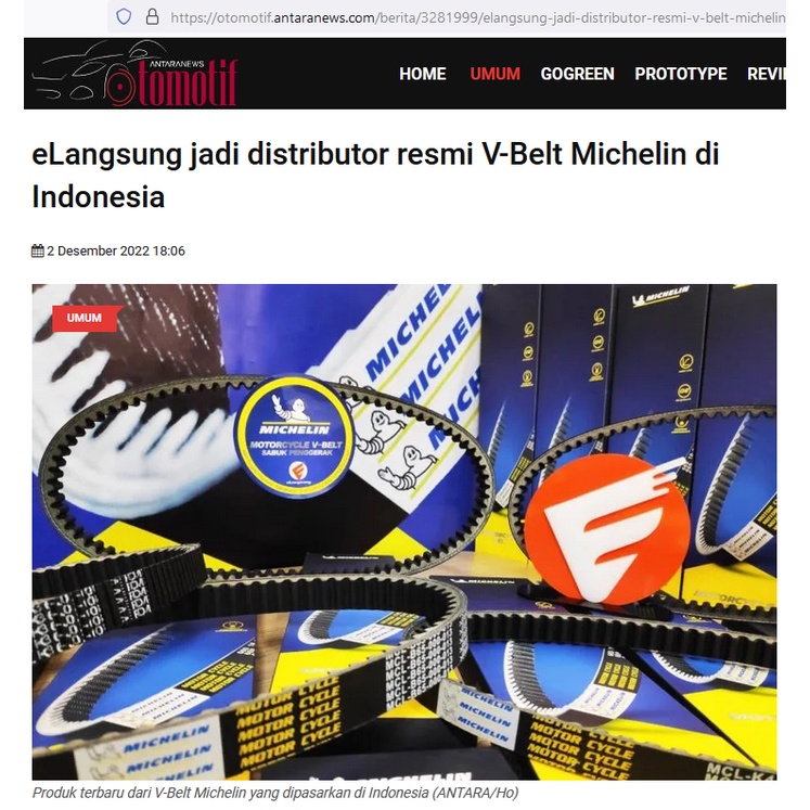 Michelin Van Belt XMAX B5X Bergaransi 180 Hari - eLangsung