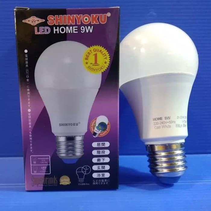 Lampu Bohlam Led Shinyoku Home 9watt Shinyoku 9W Putih