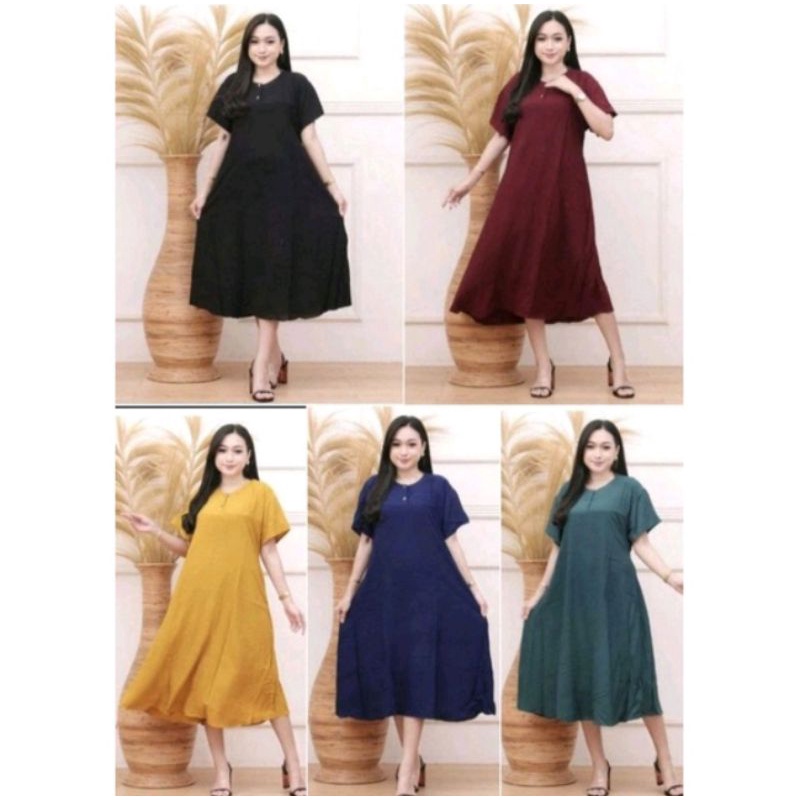 Daster Rayon Premium Payung Polos Kekinian