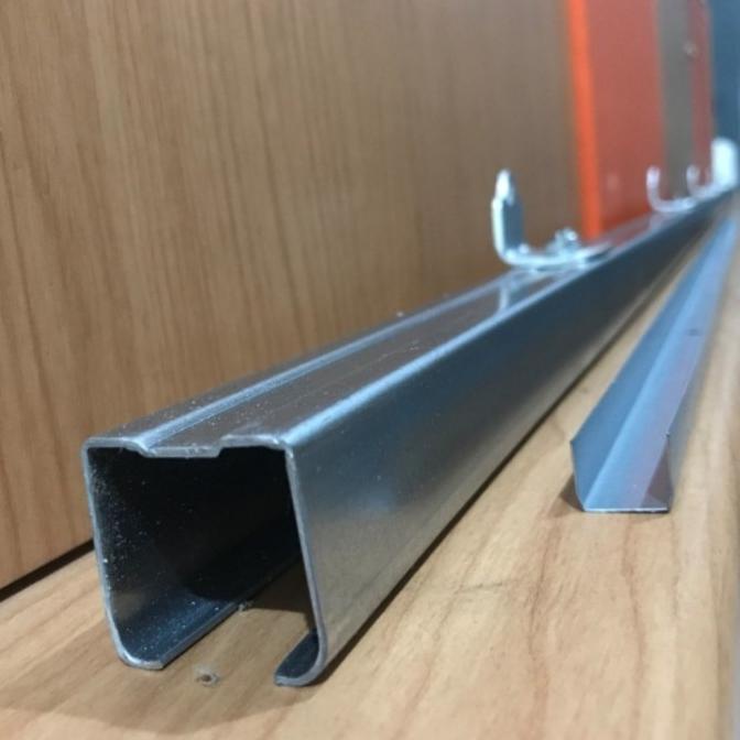 Rel Pintu Geser J5 240Cm Komplit / Rel Sliding 2.4Meter 1Set Lengkap