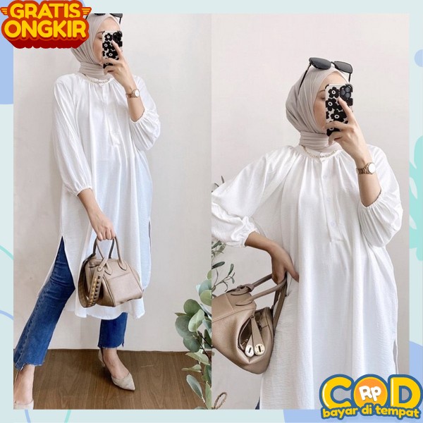 Tonik Perempuan Deres Tunik Remaja Wanita Baj Tuniq Kerja Kantor Bju Thunik Kuliah Perguruan Tinggi 