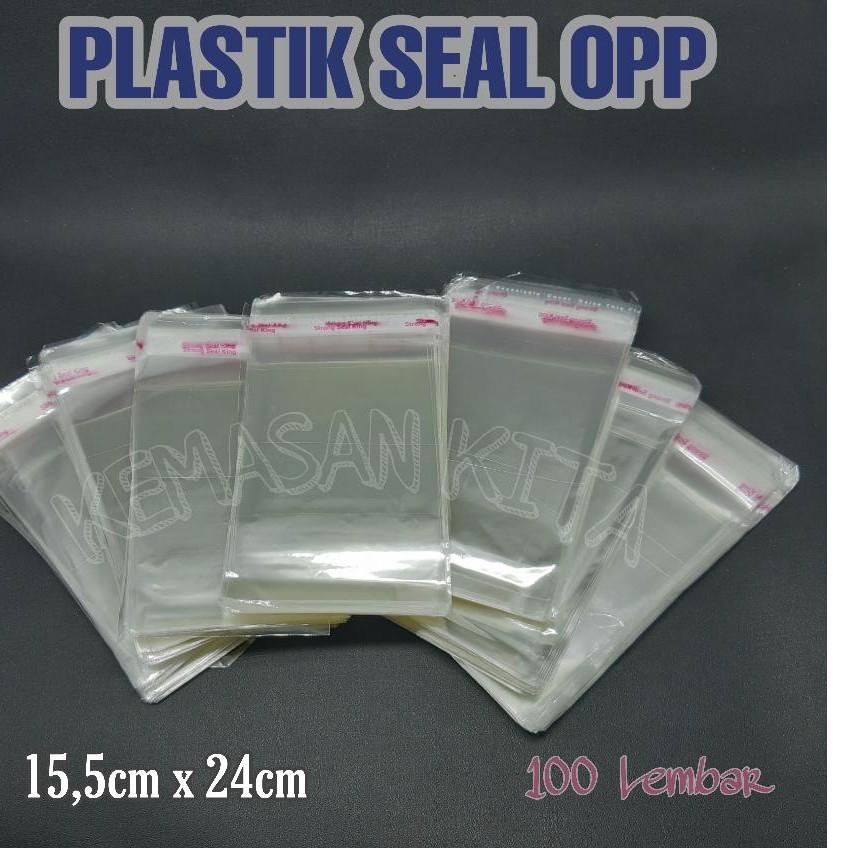 

♬ Kantong Plastik Opp Seal Lem Perekat Kemasan Souvenir Kue 15,5x24 cm ワ