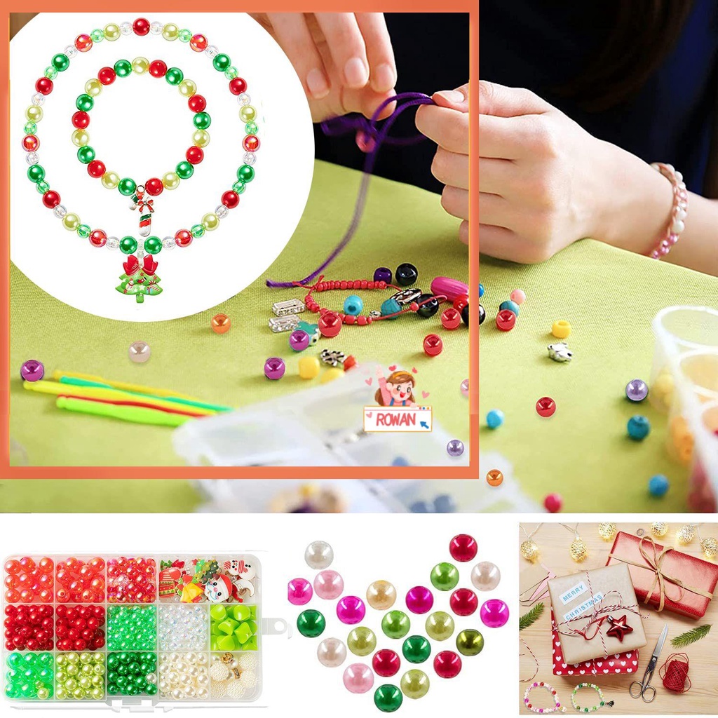 R-flower Christmas DIY Bead Pohon Natal Lucu Snowman Beading Kit