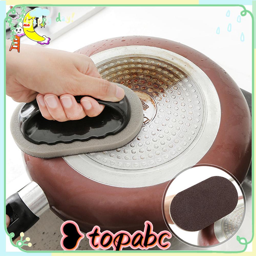 Top Magic Sponge Spons Sikat Set Dapur Pembersih Rumah Emery Sponge Lap Sikat Ampuh Dengan Gagang