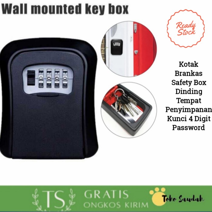 Brankas Kotak Tempat Penyimpanan Kunci Brankas Dinding Tempel Safety Box