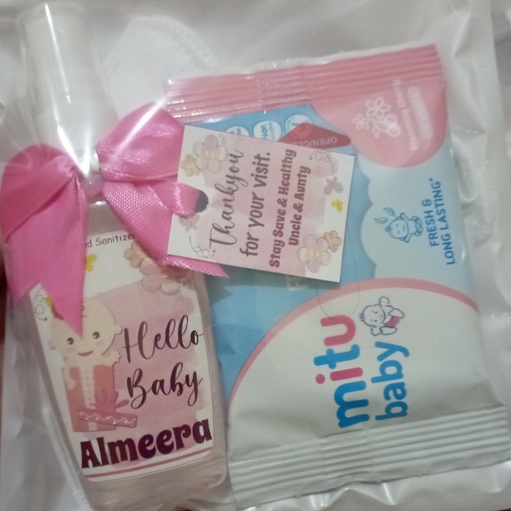 [Healthy Kit 60ml] Paket SOUVENIR Hand Sanitizer Masker Tisu Basah Konektor Kemas Ziplock Zip Bag We