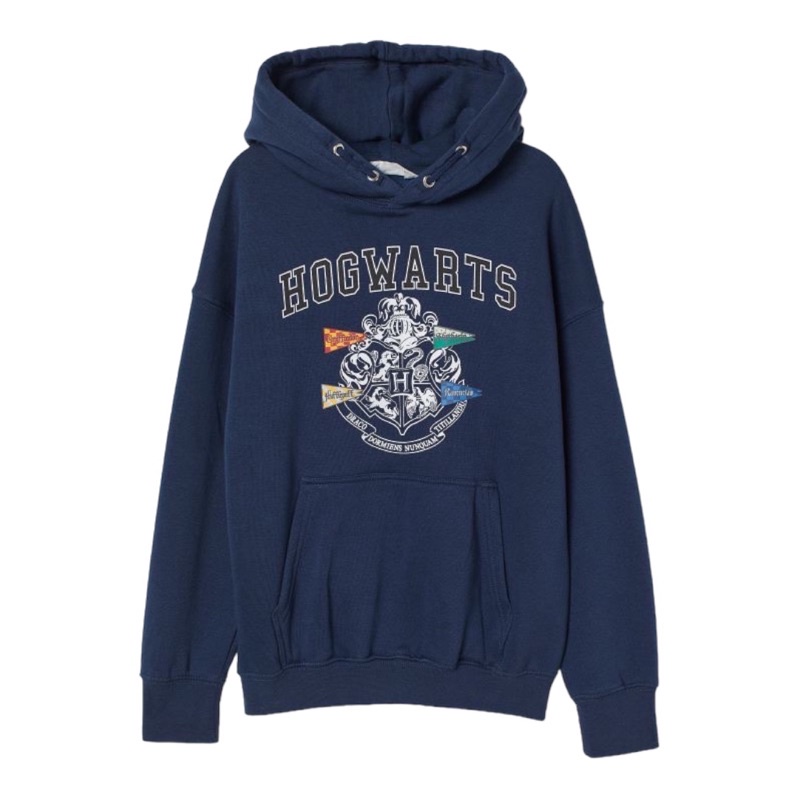 ( 8.8 ) Hoodie Sweatshirt H&amp;M Unisex Sablon Hogwarts, Flecee Katun Lembut Tebal, Free Papperbag