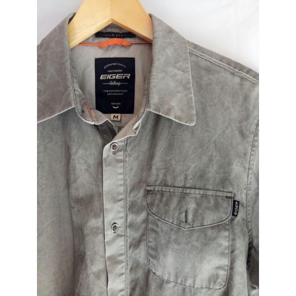 Kemeja lengan panjang pria Eiger original slim fit