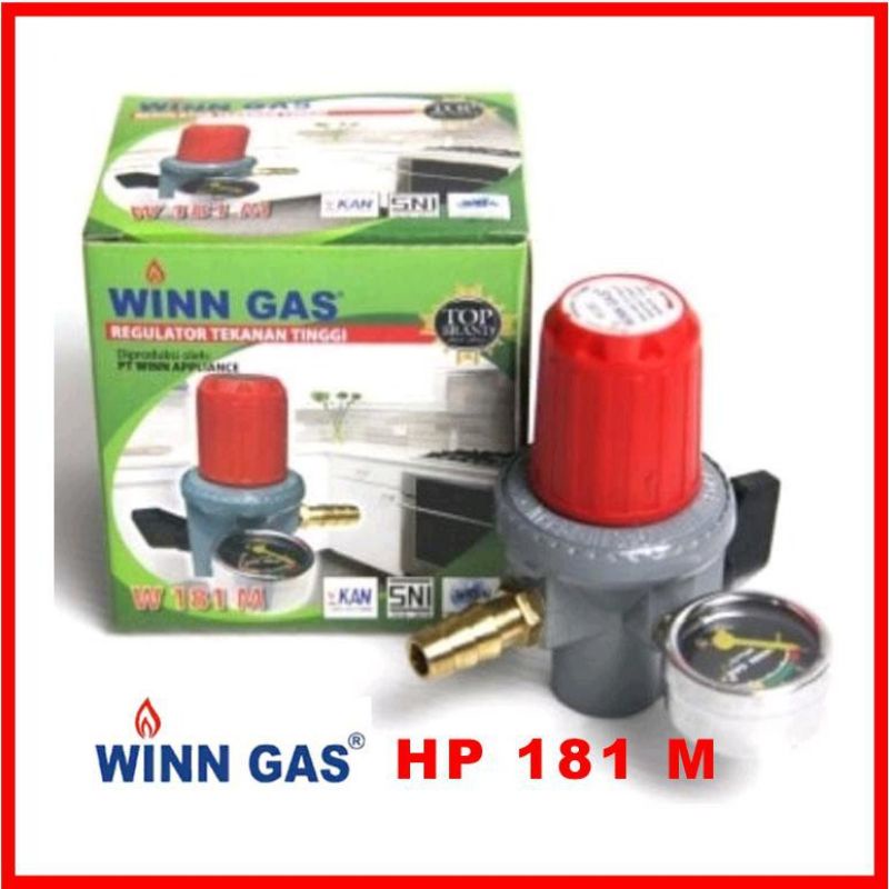 REGULATOR PAKET SELANG WINN GAS W118 METER TEKANAN TINGGI HIGN PRESSURE