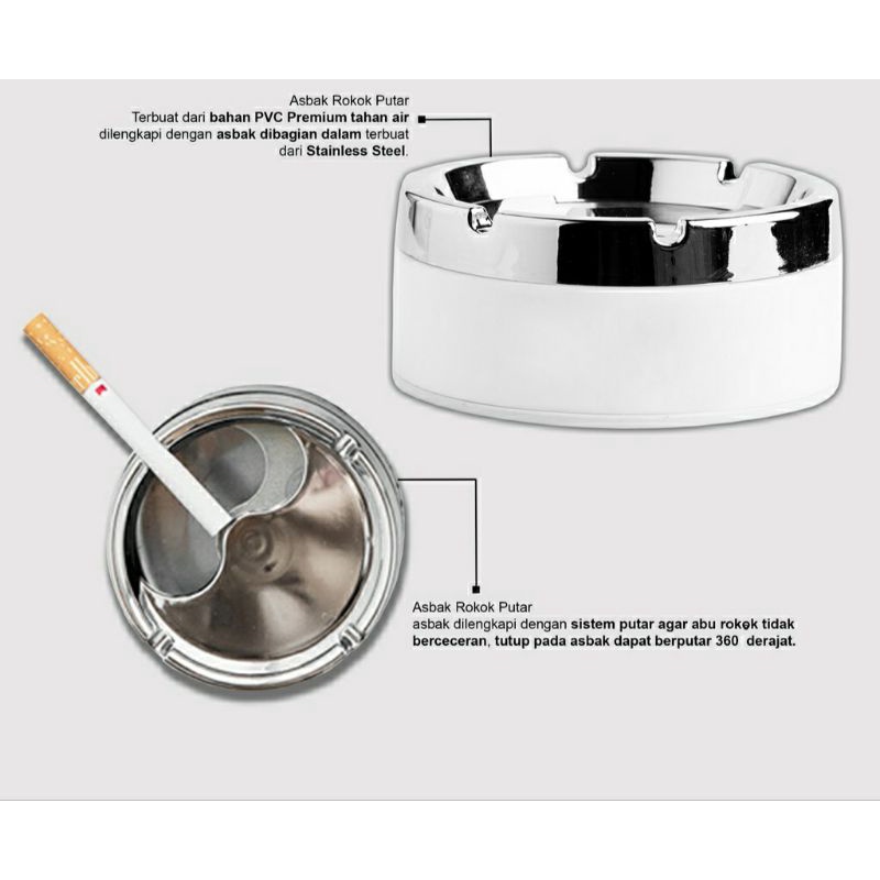 Asbak Roko Putar - ME388 - Asbak Roko Portabel