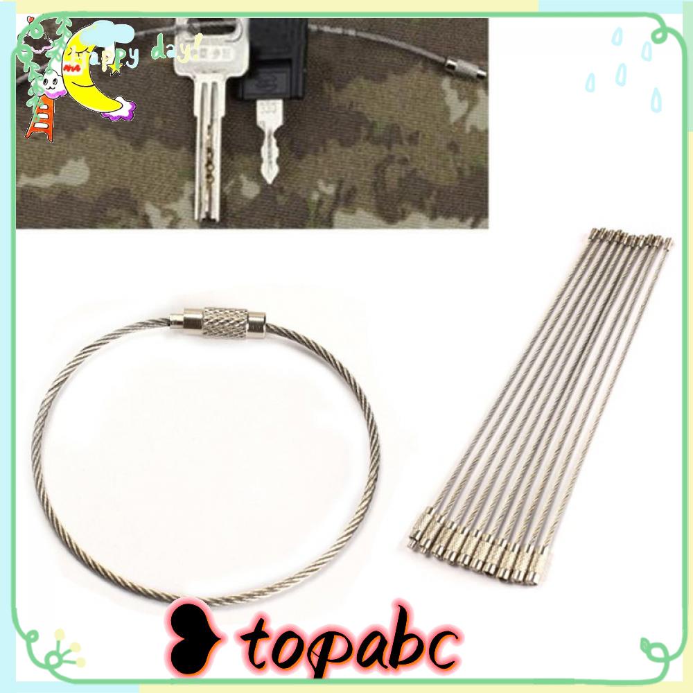 Top 10PCS Kawat Gantungan Kunci Hot Sell Outdoor Tool Stainless Steel