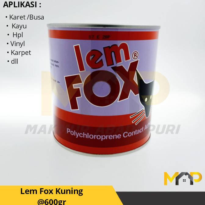 

Lem Kayu - Lem Fox Kuning 600gr - Lem Kuning Serbaguna