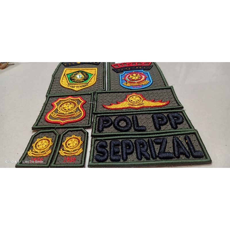 Bordir Motif Pakai Lis Pol PP ,Satpol Pp