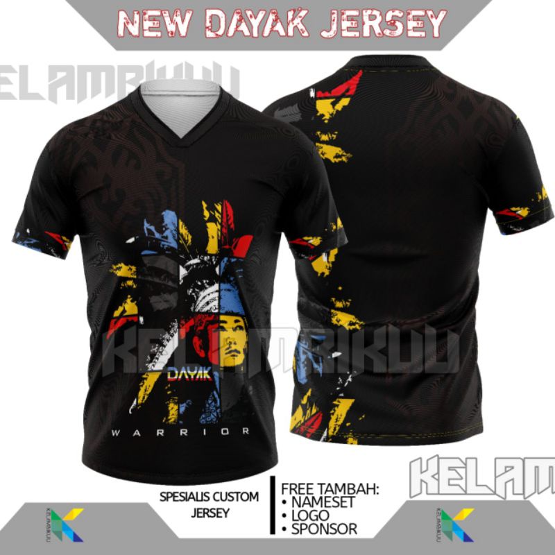 JERSEY DAYAK PRINTING TERBARU/BAJU KAOS DAYAK CUSTOM MURAH/JERSEY SUKU DAYAK FREE NICK NAME DAN LOGO