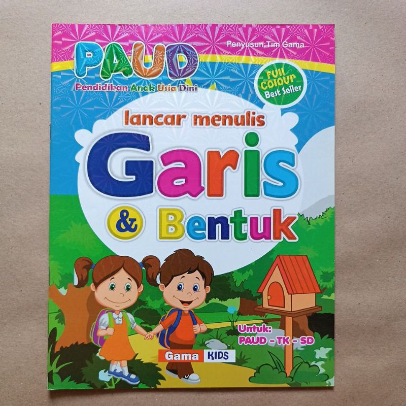 BUKU LANCAR MENULIS GARIS DAN BENTUK UNTUK ANAK PAUD TK - GAMA KIDS
