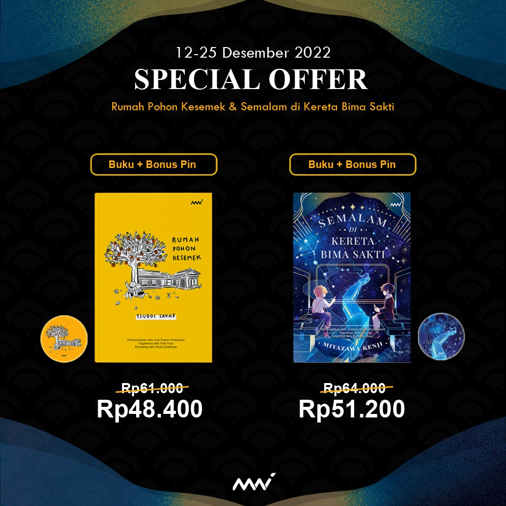 NOVEL SASTRA JEPANG RUMAH POHON KESEMEK - Tsuboi Sakae  SEMALAM DI KERETA BIMA SAKTI - Miyazawa Kenj