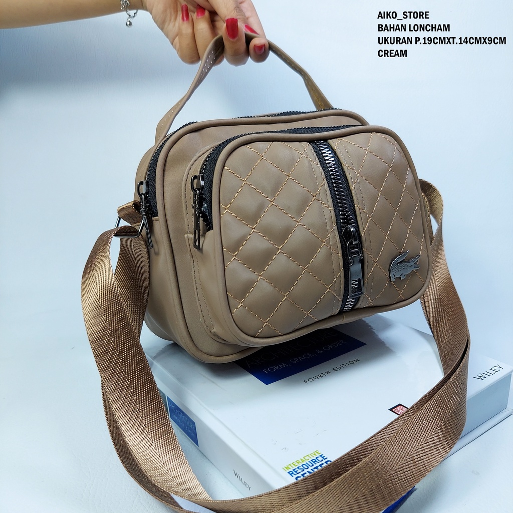 NEW TAS SELEMPANG RESLETING DEPAN BORDIRBK-011 - TAS SELEMPANG WANITA -TAS BAHU WANITA -TAS WANITA