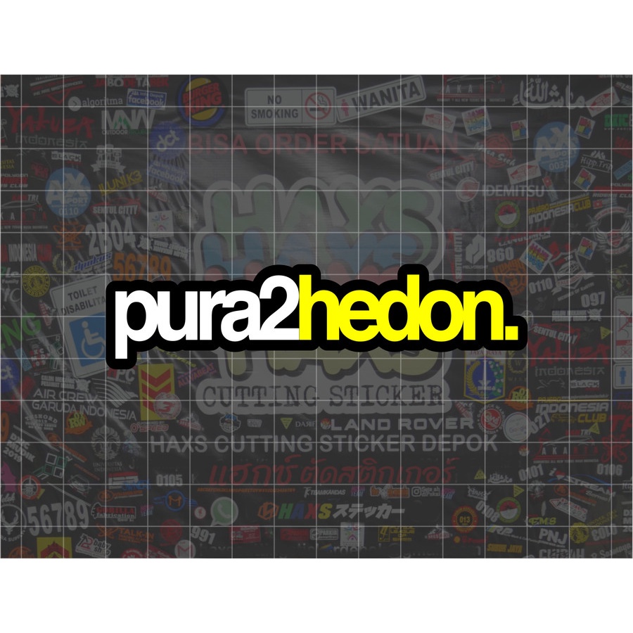 Cutting Sticker Pura2hedon V2 ukuran 10 cm untuk motor mobil