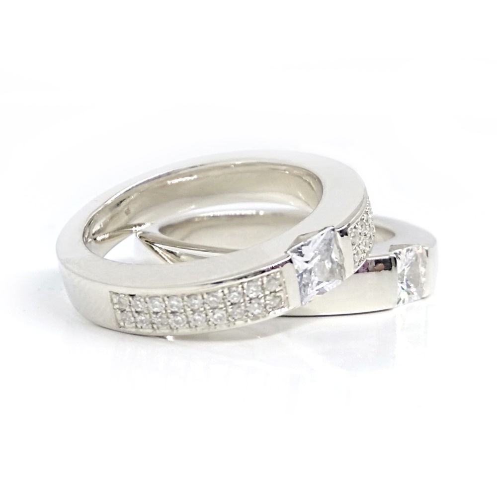 Cincin Tunangan Couple Perak Asli Ukir Nama A83
