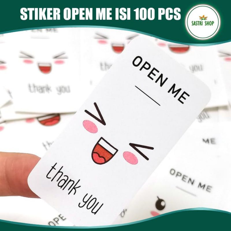 

Stiker Label Open Me Isi 100 pcs Stiker Thank You Murah!