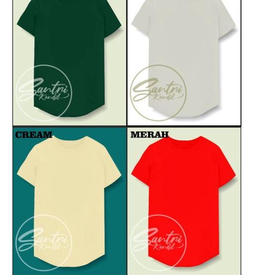 Ready KAOS KURTA POLOS / KAOS POLOS LONGLINE KUALITAS PREMIUM / KAOS LONGLINE PRIA BISA CAPEL