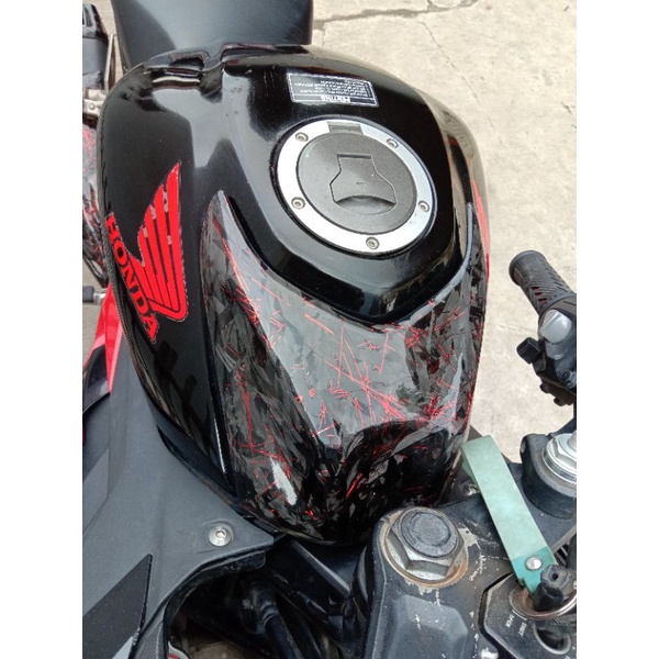 cover tangki cbr 150 old carbon forged / cover tangki cbr