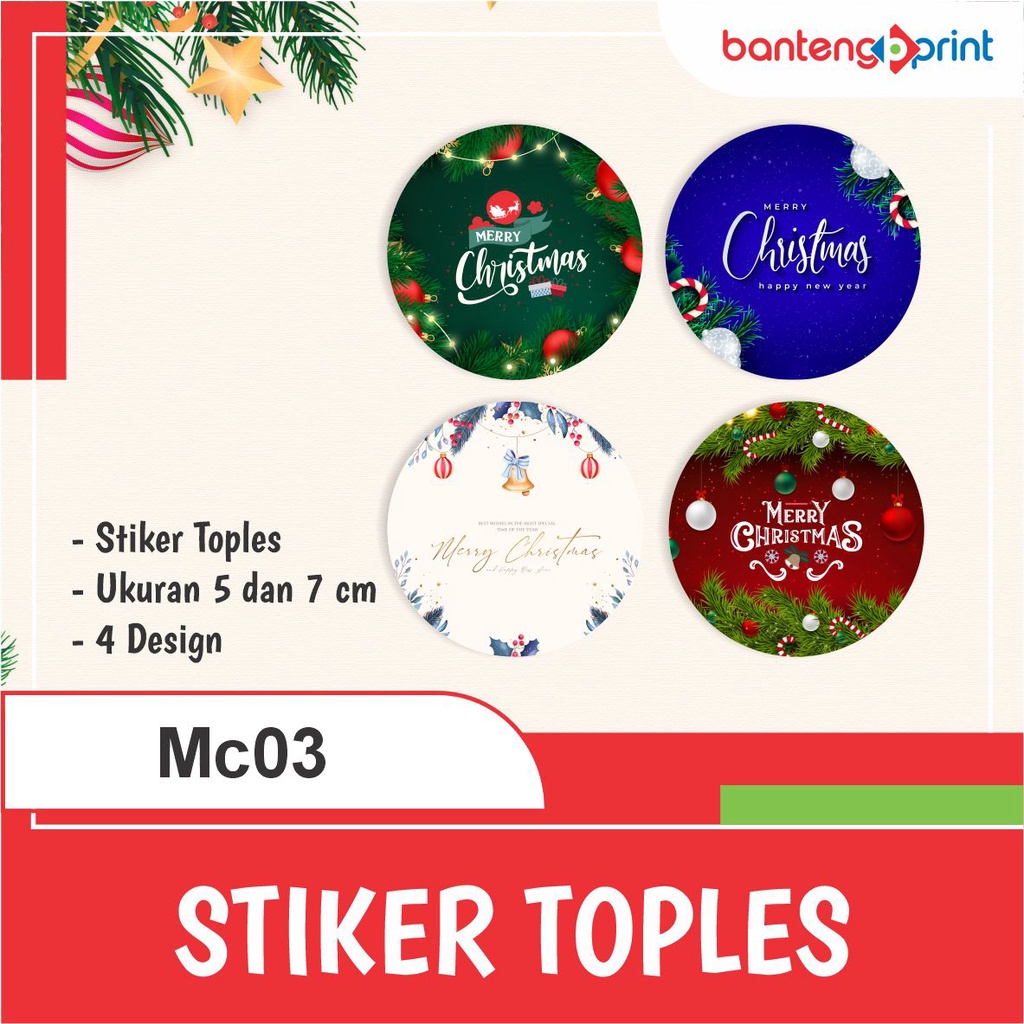 

Stiker Toples Spesial Natal Merry Christmas | Stiker Label | Stiker Kemasan | Stiker Hampers