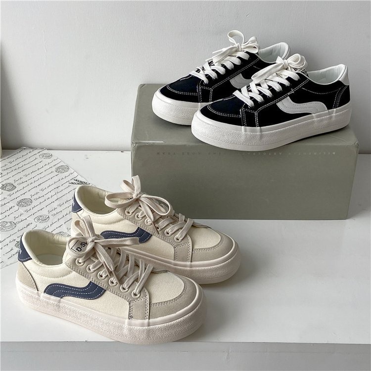 TOPGROSIR &quot;FREE BOX&quot; LV0148 Sepatu Sneakers Wanita Import Motif S / Sepatu Kanvas Unisex / Sepatu Fashion