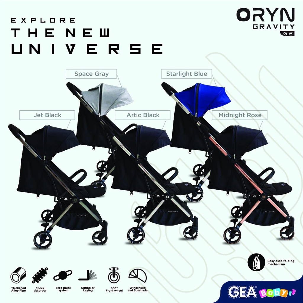 EA Baby ORYN Gravity G2 Stroller / kereta dorong bayi