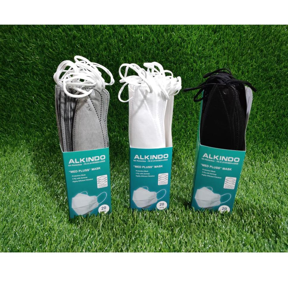 J(56➸) Masker KF94 EVO 4D ALKINDO MEDPLUSS PLUSMED 1 Box 20pcs terviral