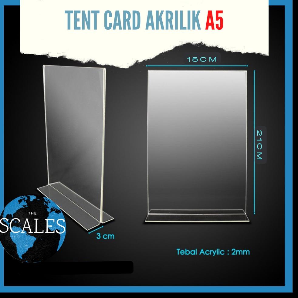 

((Code)(T15P)➸) Tent Card Holder Acrylic/Akrilik a5 langsung kirim