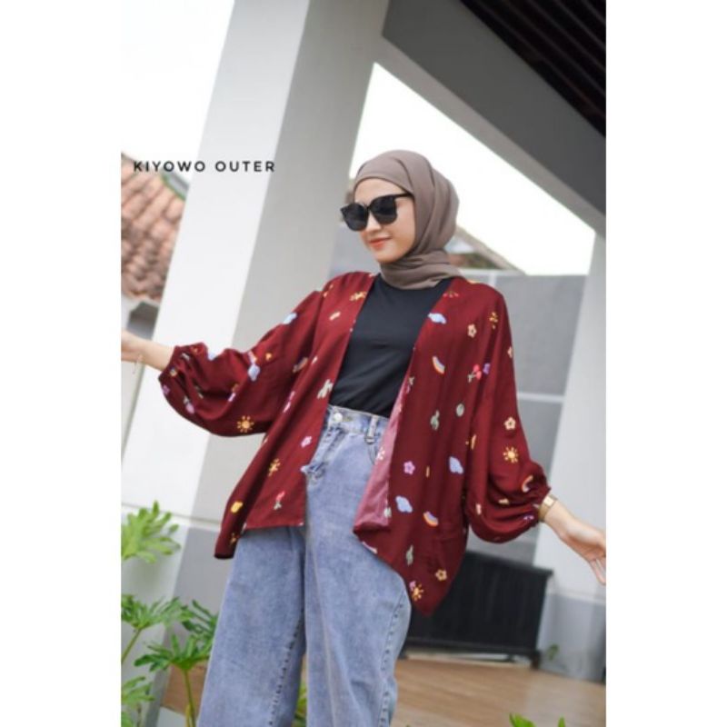 Outer Wanita Cardigan Kekinian Terbaru Bahan Rayon