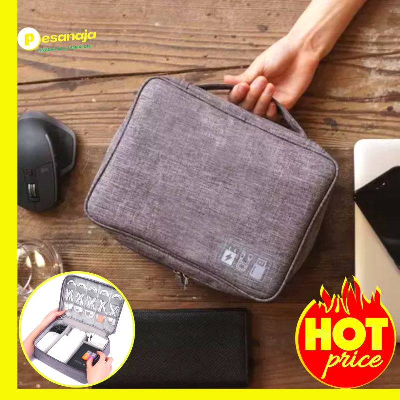 PesanAja - Tas Box Pouch Organizer Kabel Gadget Hp Laptop Kamera Power Bank Makeup Make Up Obat Obat