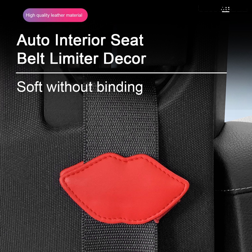 [Dekorasi] Klip Sabuk Pengaman Bentuk Bibir Anti-slip Menyesuaikan Kekencangan ic Penyedot Pengaman Mobil Sabuk Stopper Gesper Untuk Kendaraan