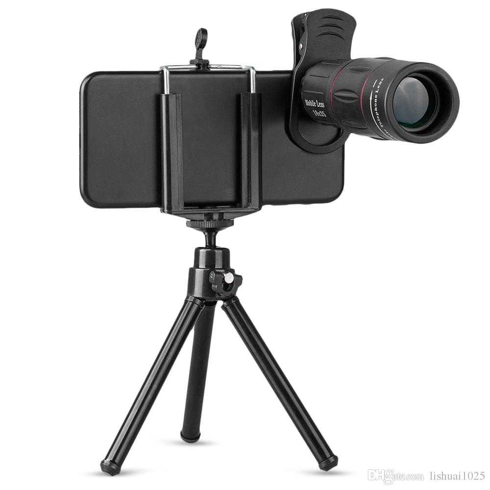 APEXEL 2 in 1 Lensa Telephoto 18X + Tripod Mini - APL-T18ZJ Lensa Smartphone