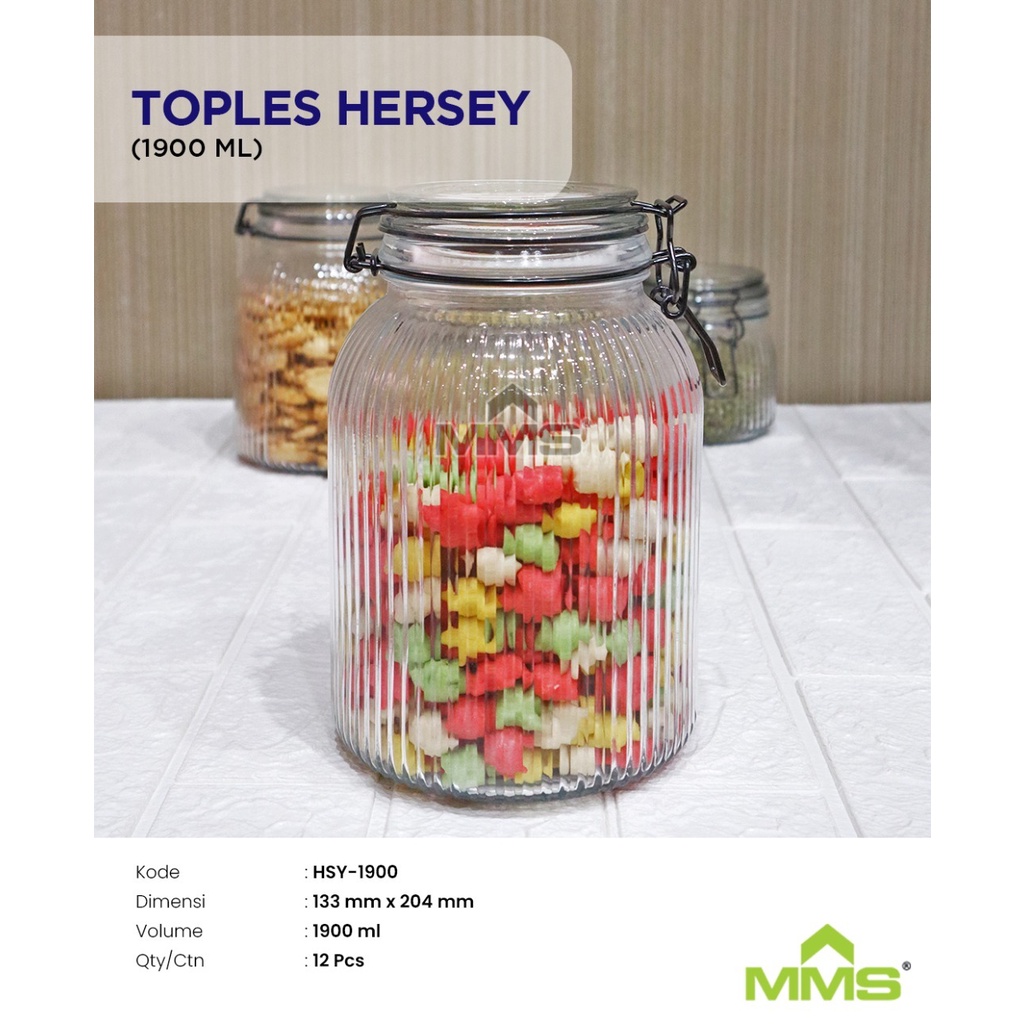 Toples Hersey 1900ml | Toples Kaca Polos MMS