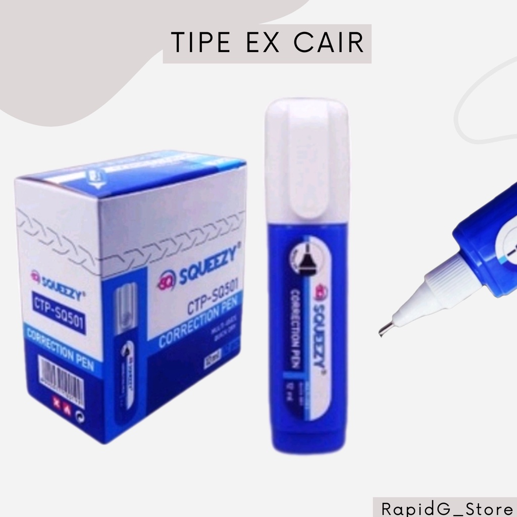 

Tipe Ex Cair Correction Tape Pen Model Pulpen CTP SQ-501