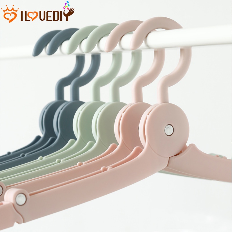 Foldable Quick-drying Hanger Portable Clothing Storage Shelf Anti-Slip Dress Kemeja Rak Gantung Tahan Angin Tempat Baju Bayi Untuk Travel Asrama Hotel