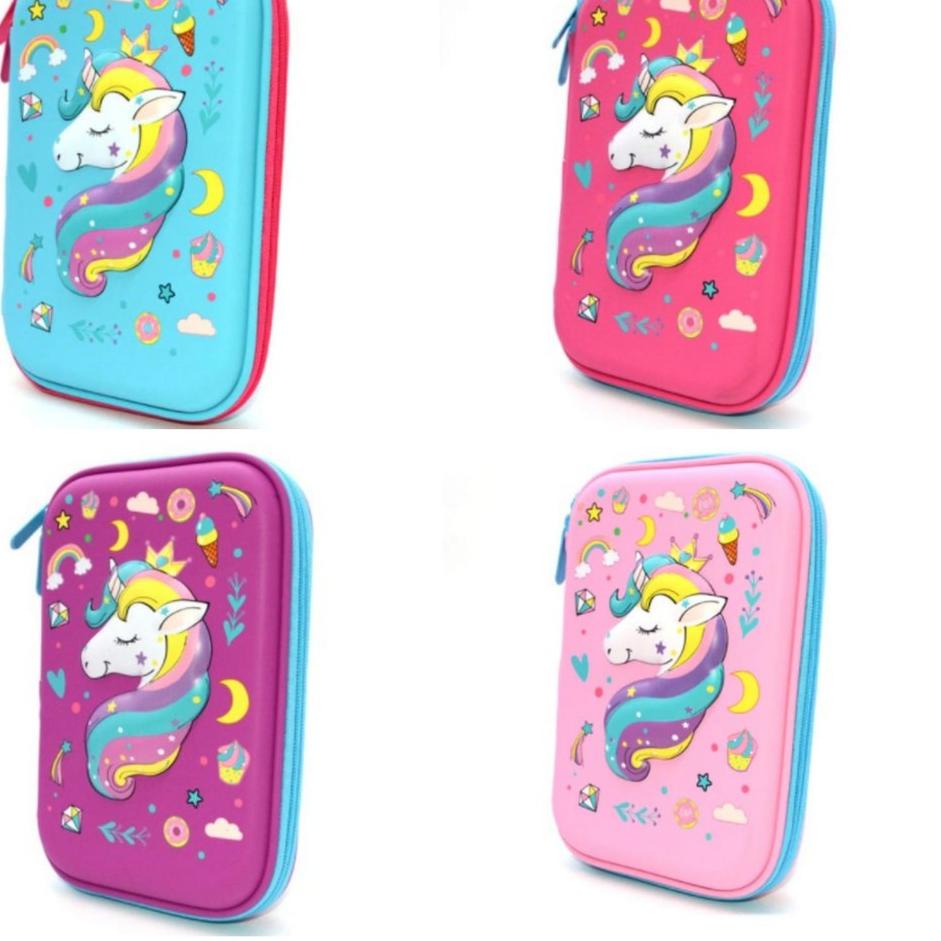 

[Y[81 ♥] Tempat pensil kotak pensil 3D Unicorn Pencil Case tempat pensil Unicorn Kepala kado anak perempuan unicorn lucu murah import berkualitas-proses cepat