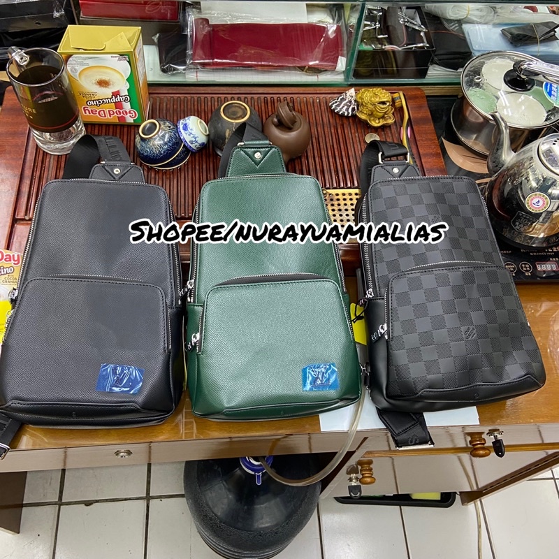 tas selempang lv avenue grafity mirror authentic free box import