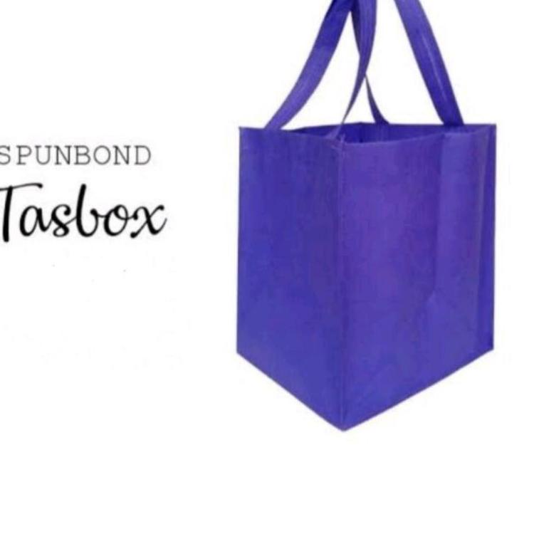 

(W-3-R✉) Goodiebag Box 25 x 25[POLOS TAMPA SABLON]-Tas spundbond-Tas besek langsung kirim