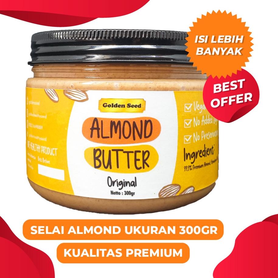 

ㅹ SELAI ALMOND PREMIUM 300 GRAM - ALMOND BUTTER SUGAR FREE - GLUTEN FREE - VEGAN よ