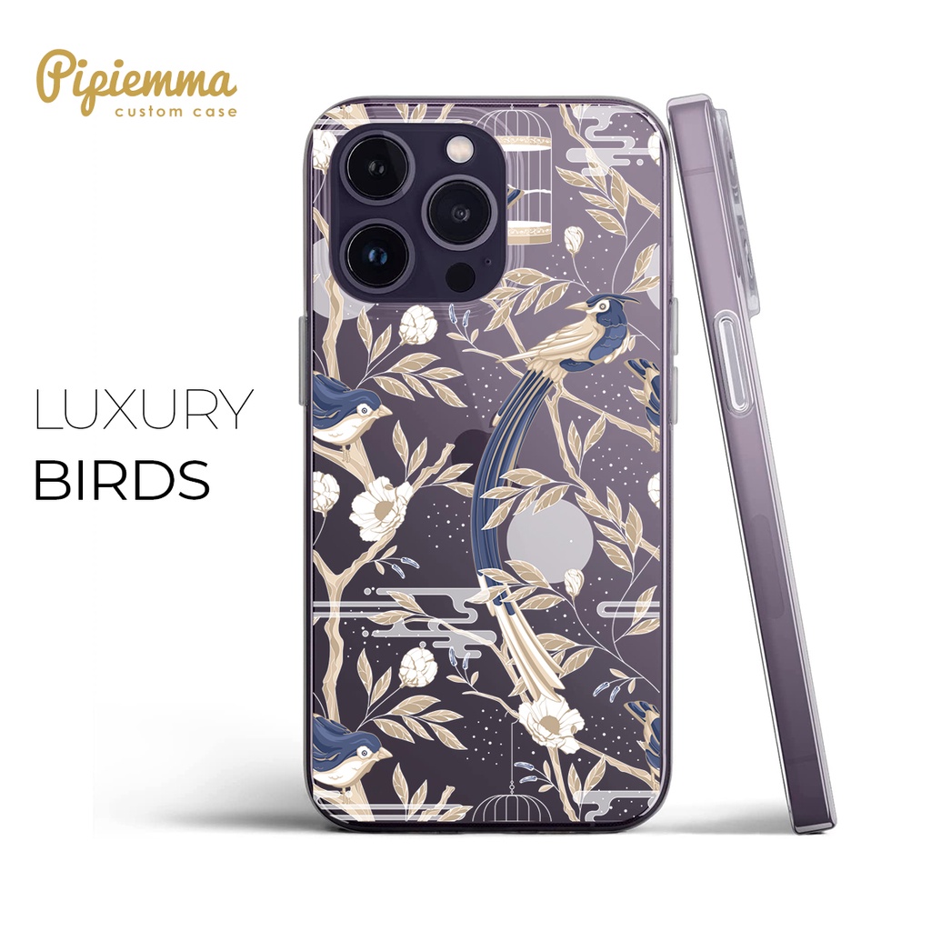 Casing Iphone Samsung Luxury Birds Softcase iphone 11 12 13 14 pro max X XS Imlek Chinese New Year