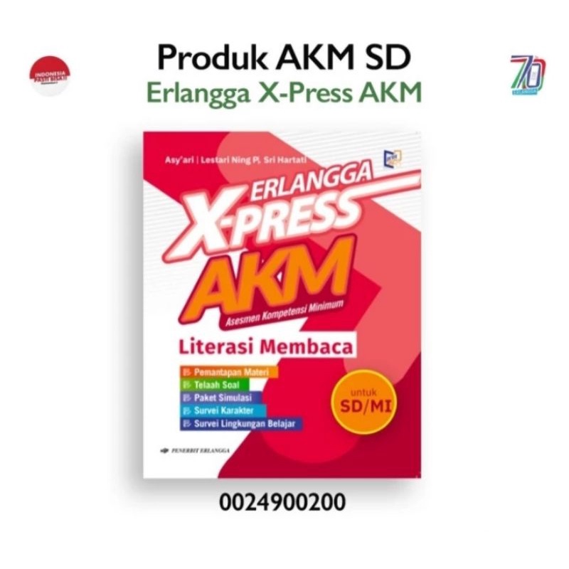 ORI Xpress AKM literasi membaca untuk SD/mi edisi terbaru penerbit Erlangga