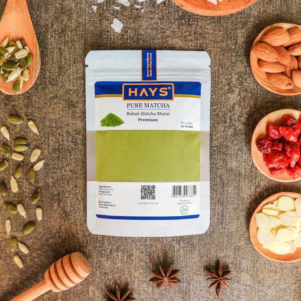 

[PRODUK LSWB0] Pure Matcha / Matcha Bubuk Murni / Teh Hijau Bubuk Murni - HAYS 7G0