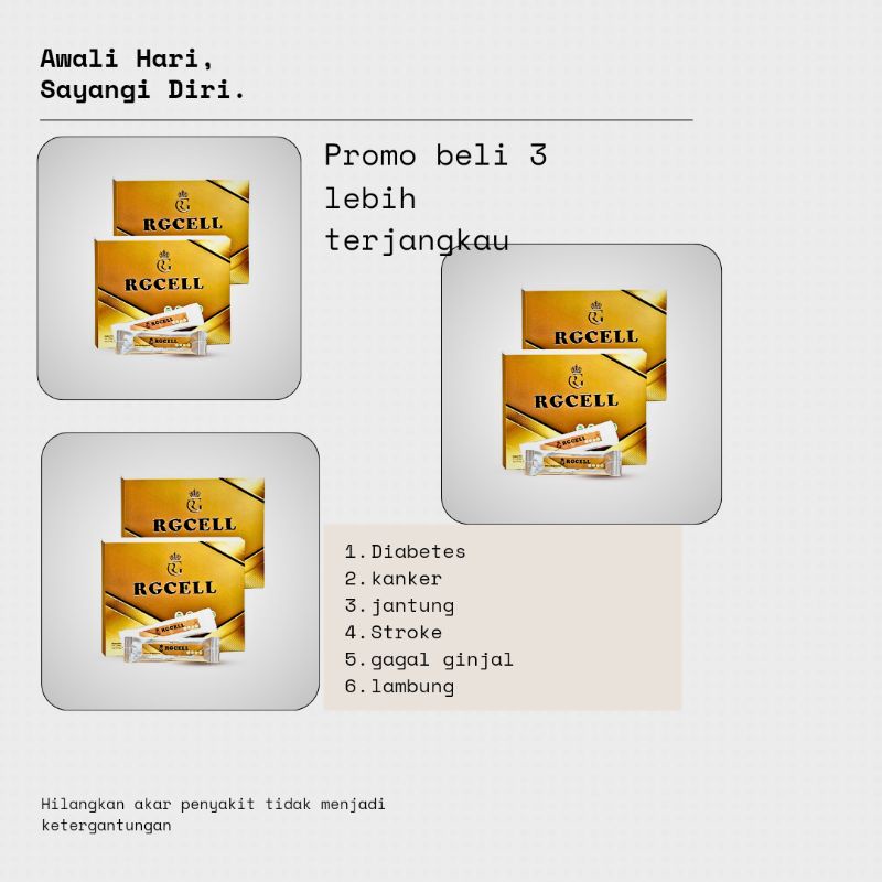RG CELL RATU GIVANA OBAT UNTUK JANTUNG DIABETES KANKER PEPTIDE ORIGINAL